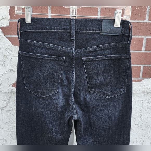 4/27 tall 26x34 LUCKY BRAND stretch black high rise button jean THE BELL FLARE - Picture 10 of 13